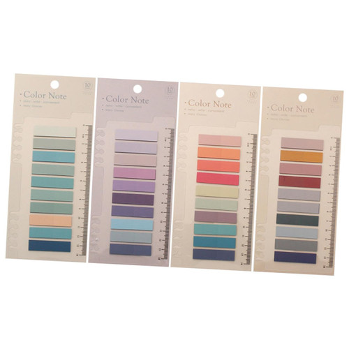 VILLCASE 4 Sets Book Label Colored Labels Book Tabs Colored Sticky Tabs Fluorescent Tabs Stickers Writable Tabs Page Sticky Notes Page Index Markers Sticky Index Tabs The Pet Student Use