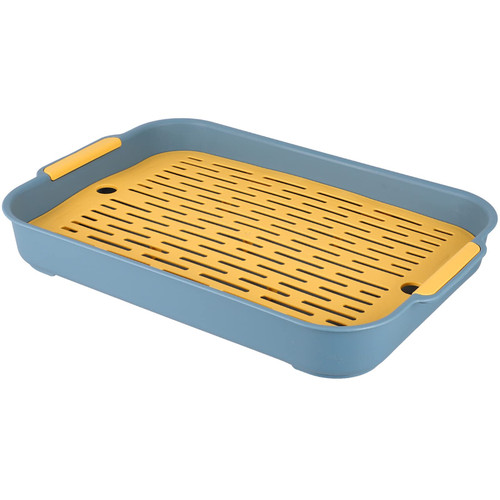 TIDTALEO 1 Pc Drain Tray Water Storage Capacity Dish Drain Board Dishes Drying Board Dishes Drying Rack Vegetable Drain Rack Clear Dish Drainer Tray Sink Drainer mat Silverware pp Household