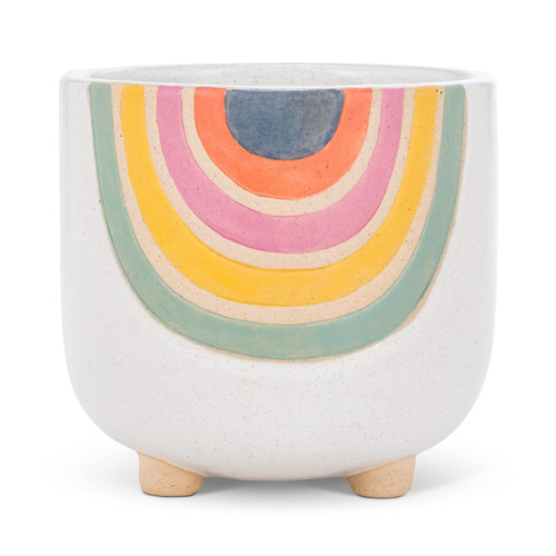 Abbott Collection 27-VIBE-735-LG Large Rainbow Planter with Legs, 5.5"