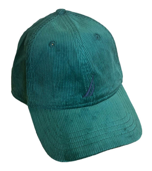Nautica Men Adjustable Logo Hat Cap (US, Alpha, One Size, Corduroy Green)