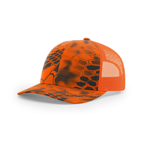 Richardson 112 Structured Classic Trucker Snapback (Kryptek Inferno/Blaze Orange)