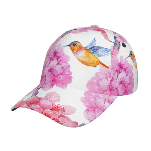 Baseball Cap Men Women, Hummingbird Pink Roses Baseball Cap Summer Sun Hat Beach Hat Adjustable Trucker Hat Hip Hop Hat Outdoor,Black Baseball Cap Men Women, Hummingbird Pink Roses Baseball Cap Summer Sun Hat Beach Hat Adjustable Trucker Hat Hip Hop Hat Outdoor,Black