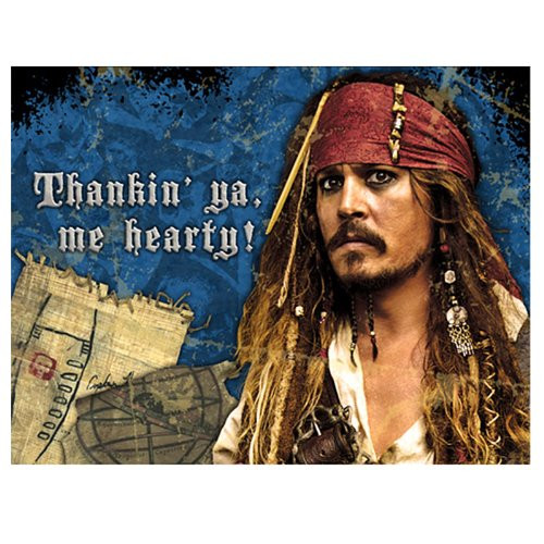 Pirates of the Caribbean 'On Stranger Tides' Thank You Notes (8ct) Pirates of the Caribbean 'On Stranger Tides' Thank You Notes (8ct)