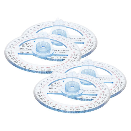 EXCEART 16 Pcs Protractor Swing Arm Protractor Circular Protractor Ruler Math Geometric Ruler Mini Rotary Tool Professional Protractor Centimeter Ruler Plastic Major to Rotate