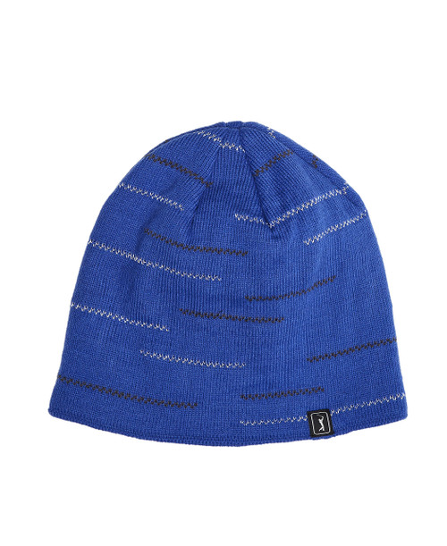 PGA TOUR Men's Beanie Hat, Reflective Dazzling Blue, One Size