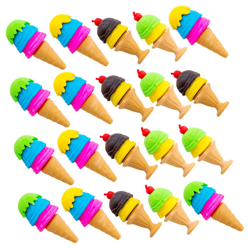 ibasenice 30pcs Cartoon Eraser Students Eraser Cute Eraser Kids Erasers Student Pencil Eraser Kids School Supplies Erasers for Kids Bulk Treat Eraser Student Eraser Child Summer Animal TPR