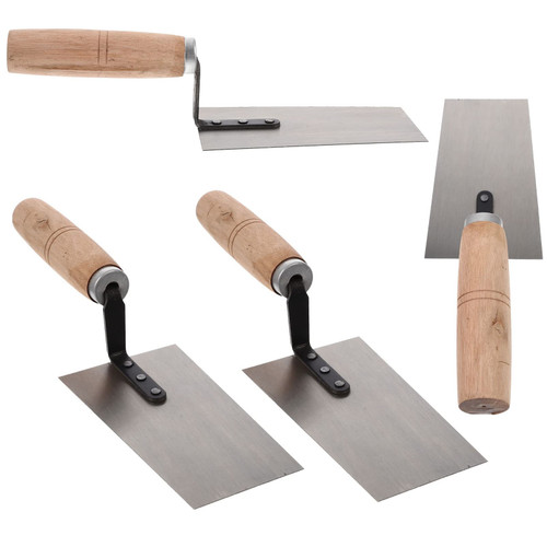 ERINGOGO 4pcs Plaster Bricklaying Trowel with Handle Putty Scraper Taping Tool Brick Trowel Tool Gauging Trowel Margin Trowel Cement Trowel with Handle Mason Child Wood Efficient