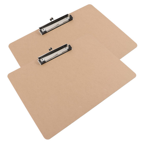 STOBOK 2pcs Clip Board Paper File Clip File Clipboard Wood Clipboard Office Clipboard File Clips Drawing Board File Folders Colored Document Clip Writing Board A4 Wood Multifunction