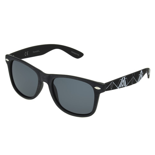 Panama Jack Men's Polarized Black & White Square Sunglasses, Black, 60