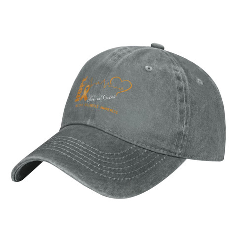 IMEEGIEN Hope for A Cure Multiple Sclerosis Awareness Baseball Cap for Men Women Vintage Cowboy Hat Adult Casquette Gray