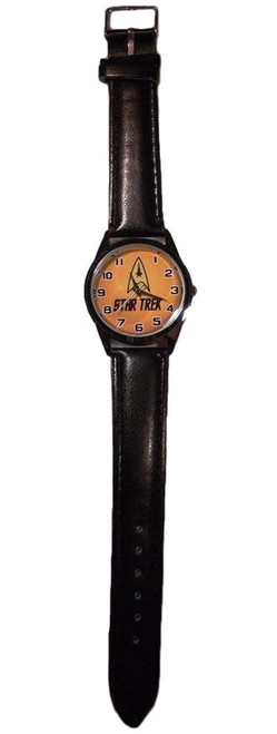 S Trek Original Series Command Logo Genuine Leather Band Wrist Watch