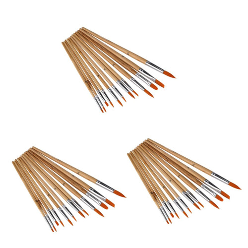 COHEALI 36 Pcs Miniature Paintbrushes Oil Paintbrushes Artist Brush Bulk Flat Paint Brushes Nylon Brushes Painting Brush Acrylic Watercolor Paint Brush Paint and Brush Short Hair Varnish