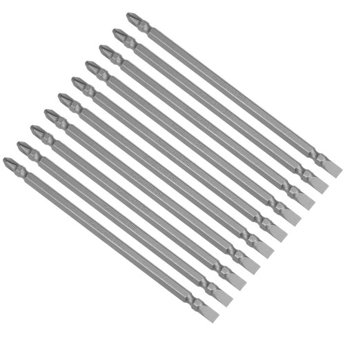 uxcell 10 Pcs PH2/SL6 Magnetic Double Ended Screwdriver Bits, 1/4 Inch Hex Shank 5.91-inch Length S2 Power Tool