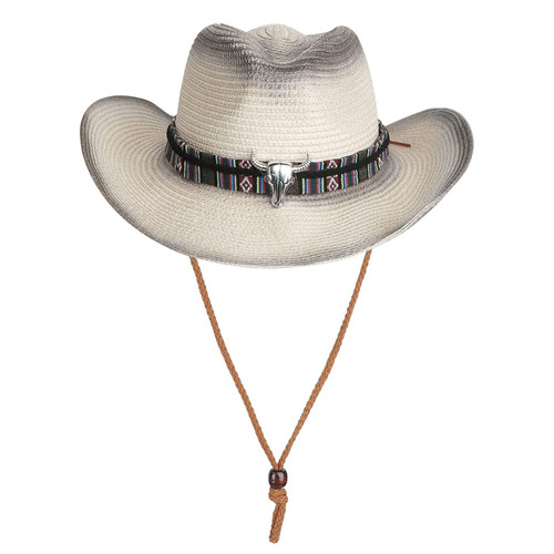 Straw Cowboy Hat for Men Women Western Cowboy Hat Cowgirl Wide Brim Beach Sun Hat Straw Panama Hat Foldable Summer Straw Hat