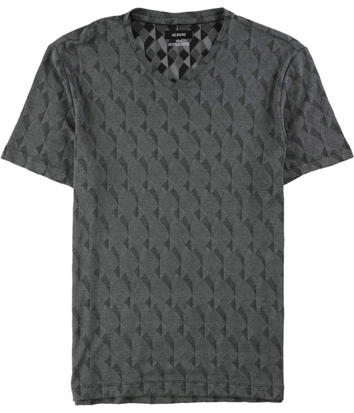 Alfani Mens Exploded Geo Basic T-Shirt, Black, Large