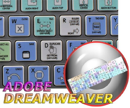 Adobe Dreamweaver Galaxy Series New Keyboard Labels Shortcuts Apple Size