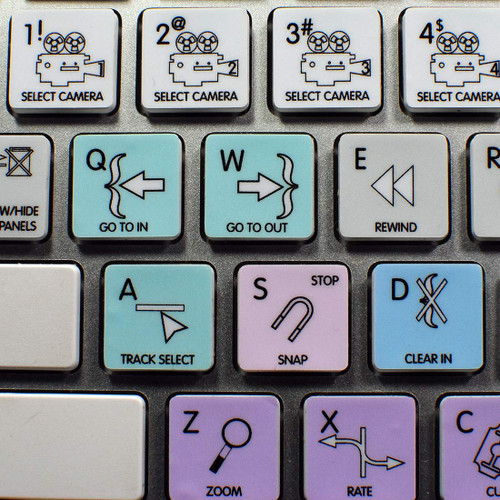 4Keyboard GALAXY SERIES ADOBE PREMIERE LABELS SHORTCUTS FOR KEYBOARD APPLE SIZE