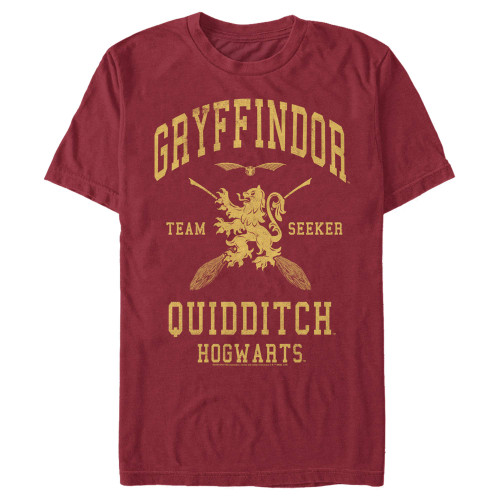 Harry Potter Men's Gryffindor Quidditch SeekerT-Shirt, Cardinal, X-Large