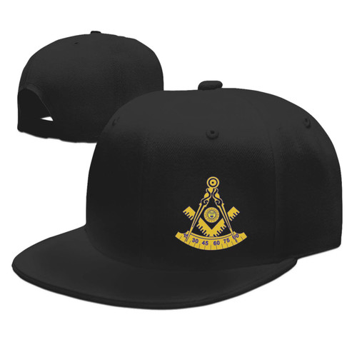 Rqwaaed Freemason Past Master Hats for Men and Women Flat Bill Baseball Cap Adult Adjustable Trucker Black Rqwaaed Freemason Past Master Hats for Men and Women Flat Bill Baseball Cap Adult Adjustable Trucker Black