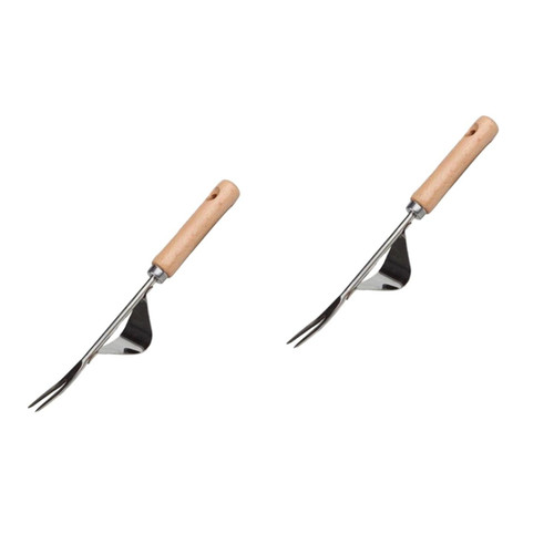 Happyyami 2pcs Puller Weeding Planting Mini Rake Tool Garden Lawn Weeder Hand Trowel Hand Cultivator Gardening