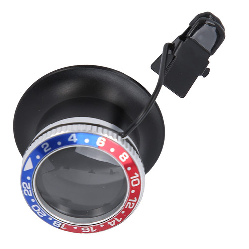 Clip On Watchmaker Eyeglass Magnifier, 10X Jewelers Loupe Magnifier Aluminum Eye Magnifying Loupes Watchmakers Eye Loupe Glass Tools
