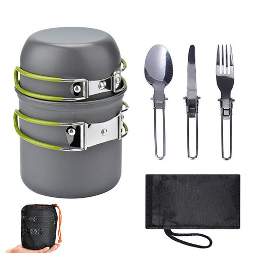 Septpenta Camping Cookware Set, Camping Cooking Set, Camping Cookware Mess Kit Pots and Pans Set, Lightweight Pot Pan Bowls Cooking Equipment for Camping Backpacking (Green) Septpenta Camping Cookware Set, Camping Cooking Set, Camping Cookware Mess Kit Pots and Pans Set, Lightweight Pot Pan Bowls Cooking Equipment for Camping Backpacking (Green)