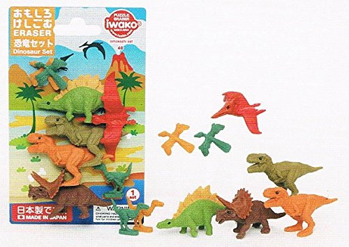 Iwako Dinosaur Japanese Erasers set from Japan