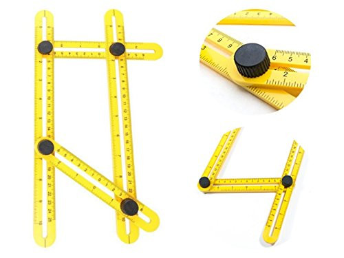 Multi-Angle Ruler, Multi Angle Measuring and Template Tool - Remarkable Angleizer Measures Every Angle - Easy To Use Tightening Mechanism for Handymen, Craftsmen, Builders, Engineers and More