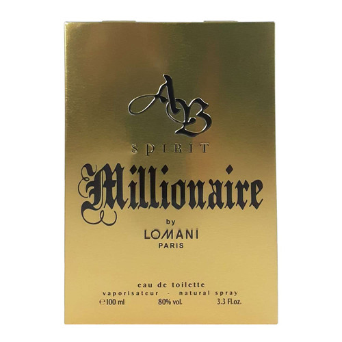 AB Spirit Millionaire by Lomani 3.3 oz EDT Spray for Men - Pack of 1