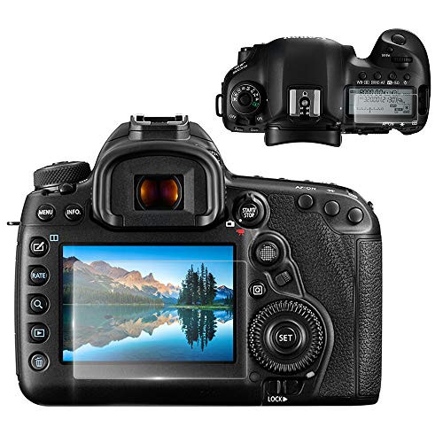 Camera Screen Protector for Canon EOS 5D MK IV Mark 4,Sedremm 2 Pack Tempered Glass LCD Protection Film Cover for Nikon DSLR Camera