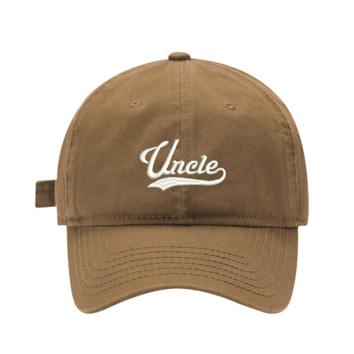 LexiuYibai Mens Baseball Caps Embroidered Uncle Adjustable Dad Hat Washed Cotton (Khaki,7 1/2)