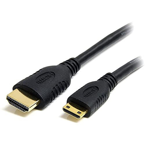 StarTech.com 50cm Mini HDMI to HDMI Cable with Ethernet - 4K 30Hz High Speed Mini HDMI to HDMI Adapter Cable, Mini HDMI Type-C Device to HDMI Monitor/Display, Durable Video Converter Cord (HDACMM50CM)