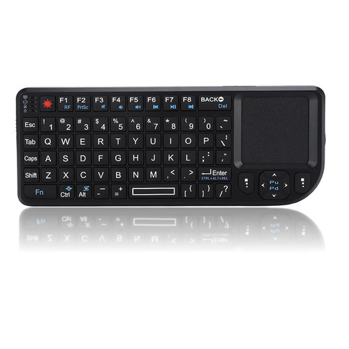 EBTOOLS Wireless Keyboard with Touchpad, 2.4GHz Mini Rechargeable Ultra Thin USB Backlit Gaming Keyboard, Compatible with Android, Linux, Windows 2000/7/Vista/XP