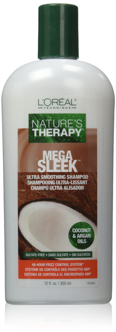 L'Oreal Nature's Therapy Mega Sleek Ultra Smoothing Shampoo, 12 Ounce