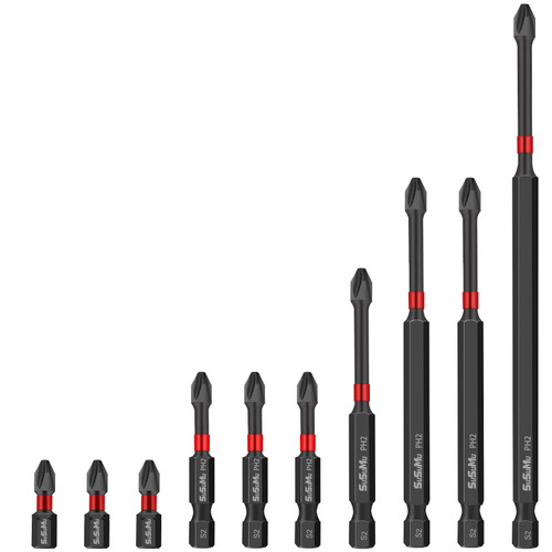Phillips Bits 2 Impact 1 2 3 4 6 Inch Insert Strong Magnetic Phillips Head Bits PH2 10PCS Phillips Tips Screwdriver Bit Set for Impact Driver Drill