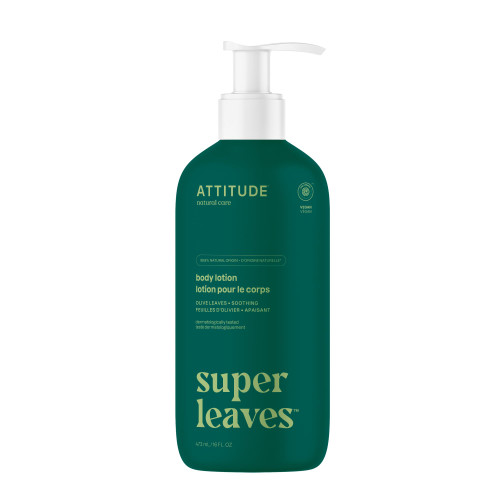 ATTITUDE Body Lotion, EWG Verified, Dermatologically Tested, Plant and Mineral-Based, Vegan Beauty Products, Soothing, Olive Leaves, 16 Fl Oz ATTITUDE Body Lotion, EWG Verified, Dermatologically Tested, Plant and Mineral-Based, Vegan Beauty Products, Soothing, Olive Leaves, 16 Fl Oz
