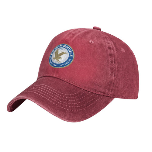 Parndeok Embry-Riddle Aeronautical University Unisex Adjustable for Hat Baseball Cap Casquette Red