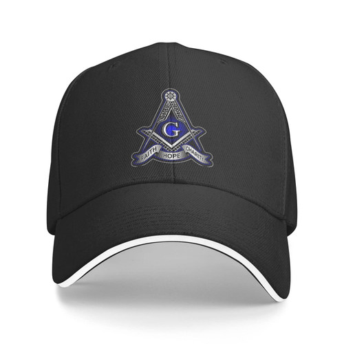 Faith Hope Charity Masonic Freemason Baseball Golf Cap Casquette Outdoor Trucker Hats Adjustable Custom Black
