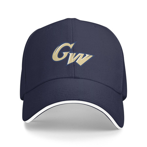 George Washington University Sandwich Cap Unisex Classic Baseball Capunisex Adjustable Casquette Dad Hat Navy Blue