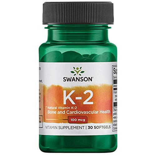 Swanson Natural Vitamin K-2 (Menaquinone-7 from Natto) 100 mcg 30 Sgels