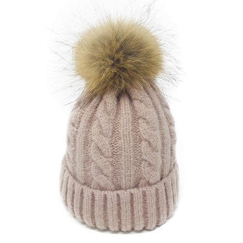 Womens Slouchy Winter Knit Beanie Hats Chunky Hat Blue Bobble Hat Ski Skull Cap Knitted Hat Pink Kids