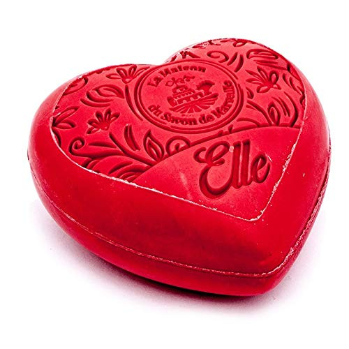 La Maison du Savon de Marseille - French Loveheart Soap - with Argan Oil - Elle - 100 Grams