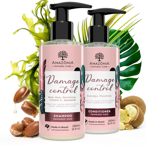 All Natural Shampoo for Dry & Damage Hair Shampoo & Conditioner Set for Men & Womens- Paraben & Sulfate-free Set 6.8oz
