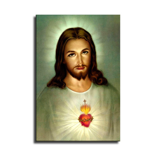 ULLiaN pictures of jesus Sacred Heart of Jesus Poster Christ Posters hand of god wall art christian wall decor Poster Printing Canvas (JESUS 12x18inch-No Framed)