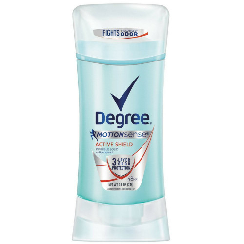 Degree MotionSense Invisible Solid Antiperspirant & Deodorant, Active Shield 2.60 oz ( Pack of 2)