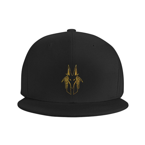 Snapback Hat Anubis-The-Soldier-Ankh Trucker Hat Hip Hop Classic Plaid Flat Baseball Cap Black