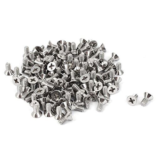 uxcell 4#-40x1/4inch Phillips Flat Countersunk Head Machine Screws 100pcs