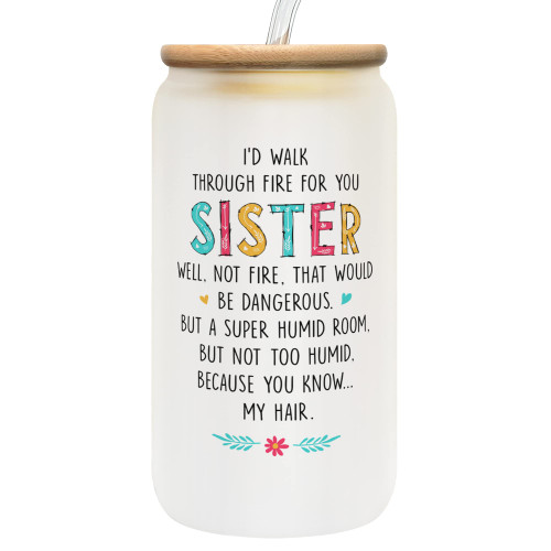 Sister Gifts - Sisters Gifts from Sister, Brother - Sister Birthday Gifts from Sister, Funny Gifts for Sister - Birthday Gifts for Sister, Sister Gifts for Women - 16 Oz Can Glass for Sister Sister Gifts - Sisters Gifts from Sister, Brother - Sister Birthday Gifts from Sister, Funny Gifts for Sister - Birthday Gifts for Sister, Sister Gifts for Women - 16 Oz Can Glass for Sister