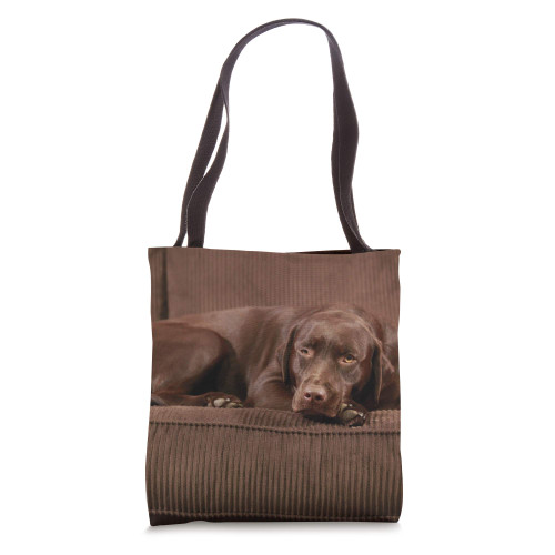 Tired Chocolate Lab Labrador Retriever Tote Bag