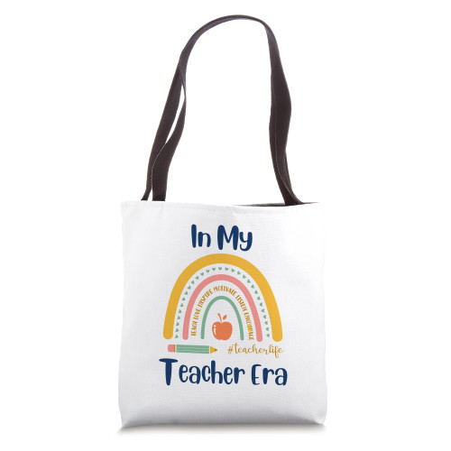 In My Teacher Era Back To School Teach Appreciation Retro Tote Bag